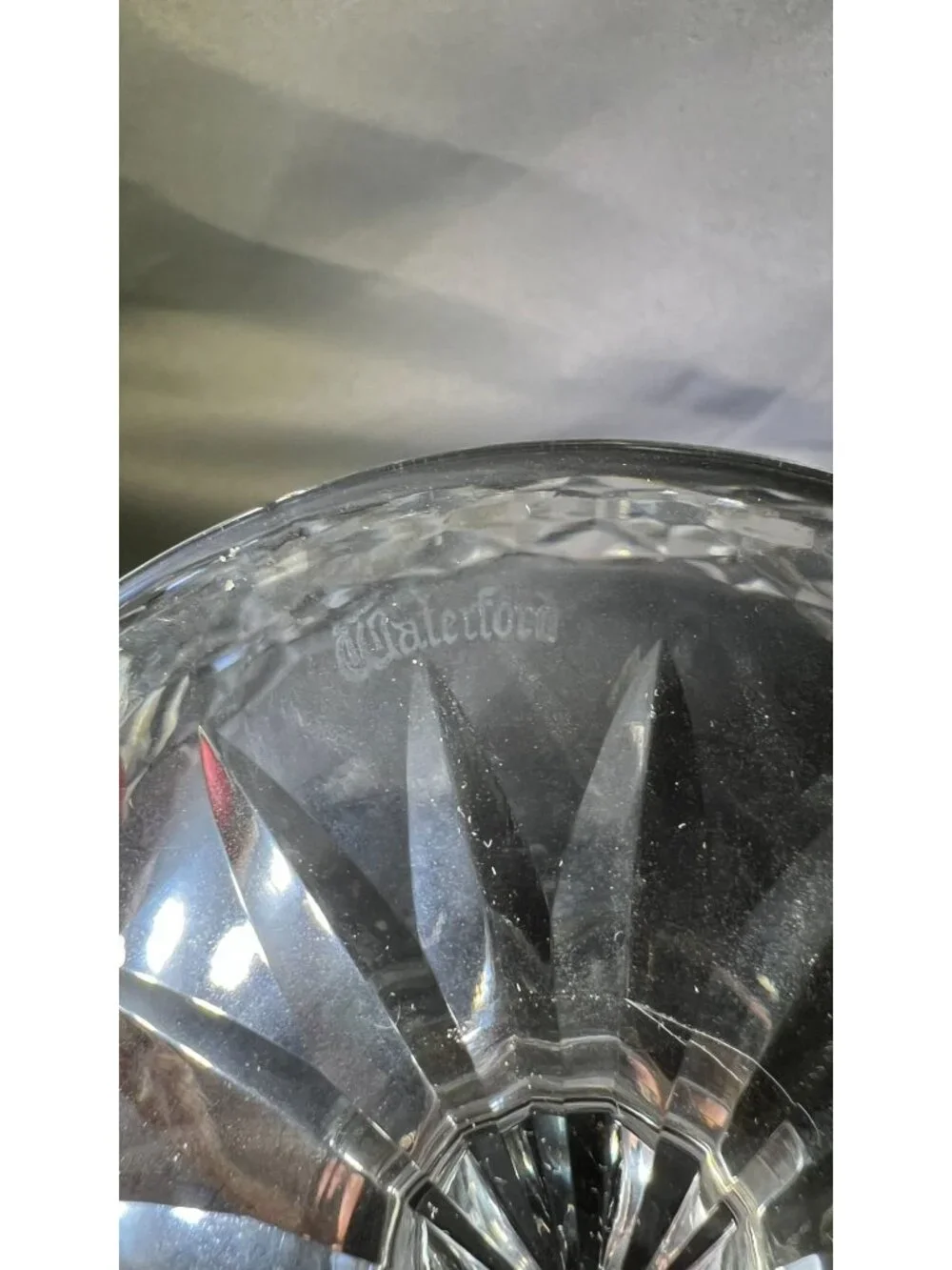 Waterford Crystal Pedestal Bowl With Intricate Cut Patterns